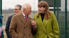 King visits Cornish housing project in rare joint visit with PM and Rayner