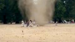 ‘Dust devil’ spins through London park